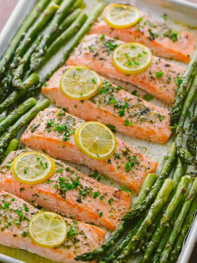 Sheet Pan Salmon With Asparagus