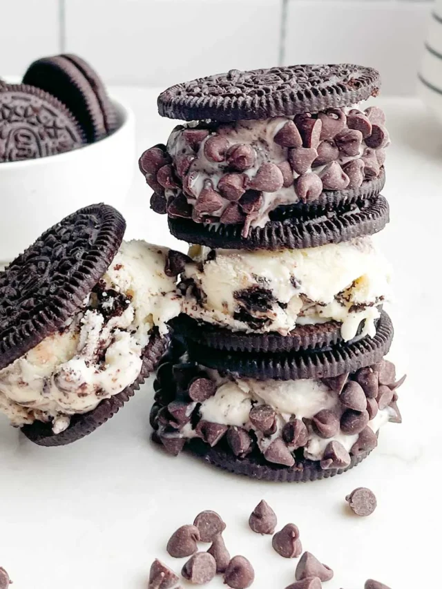 Easy 2-Ingredient Ice Cream Sandwiches